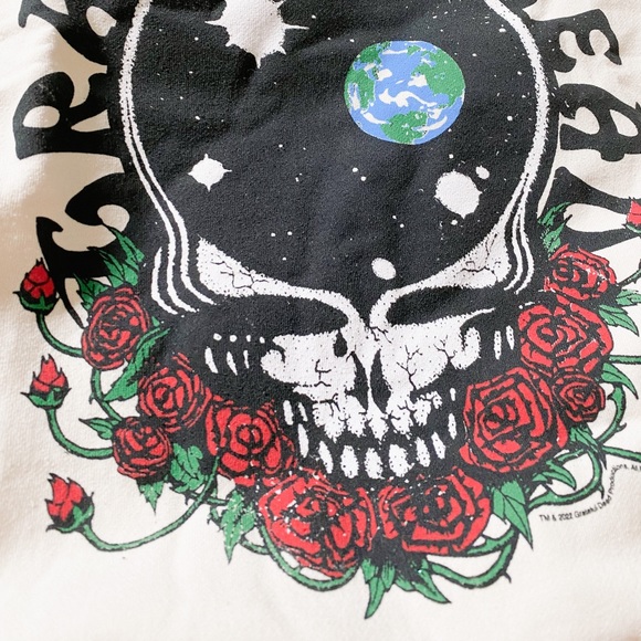 THE GRATEFUL DEAD KEEP ON TRUCKIN’ 1970 DISTRESSED RETRO WASH GRAPHIC SWEATSHIRT - Picture 3 of 3